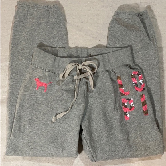 VS PINK Chevron Sequin Sweatshirt & Pant Set - Picture 8 of 9